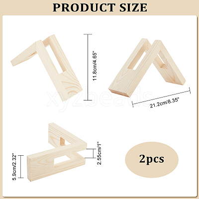 Triangle Wooden Napkin Holder DJEW-WH0038-96-1