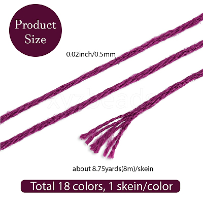 6-Ply Polyester Embroidery Floss OCOR-WH20074-01B-06-1