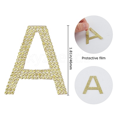 Glitter Hotfix Rhinestone Iron on Patches DIY-WH0183-09A-1