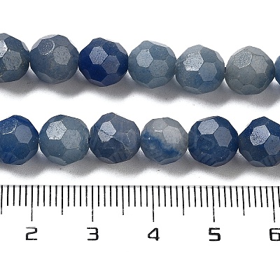 Dyed & Heated Natural Blue Aventurine Beads Strands G-C150-B05-01-1