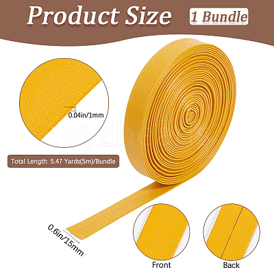 5M Folding PU Leather Flat Cord OCOR-WH20012-14C-11-1