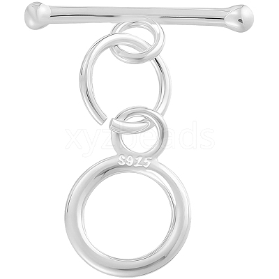 925 Sterling Silver Toggle Clasps STER-BBC0008-56-1