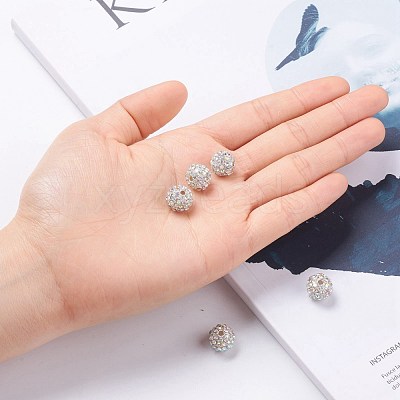Alloy Rhinestone Beads RB-A034-10mm-A28S-1