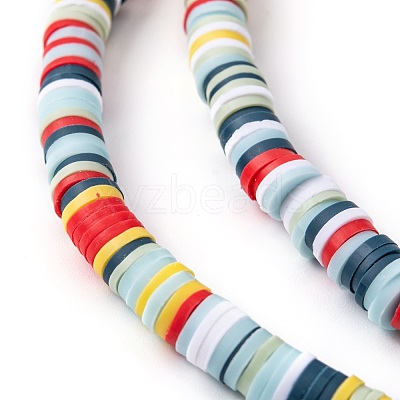 Handmade Polymer Clay Beads Strands CLAY-R089-6mm-T02B-07-1