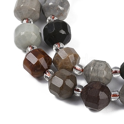 Natural Ocean Jasper Beads Strands G-O201B-129F-1