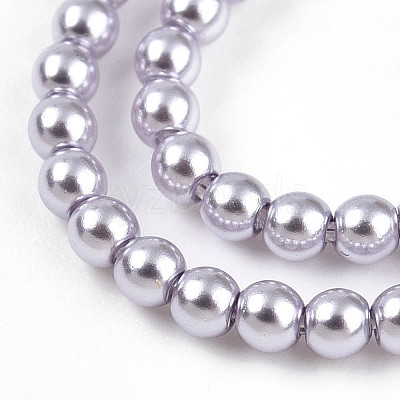 Baking Paint Pearlized Glass Pearl Bead Strands HY-N002-2mm-A04-1