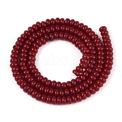 Opaque Spray Painted Glass Beads LS-GLAA-ZX008-4mm-18O-1