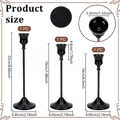 Aluminum Candle Holders AJEW-WH0678-23EB-1
