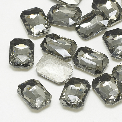 Pointed Back Glass Rhinestone Cabochons RGLA-T079-8x10mm-03-1
