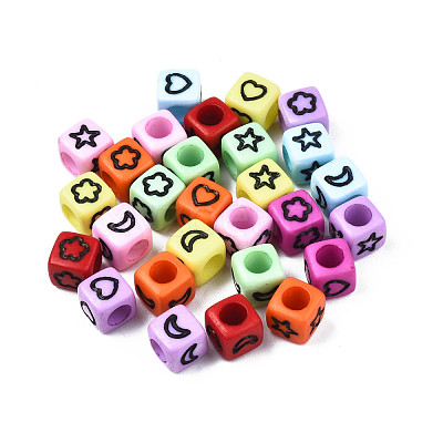 Opaque Acrylic Beads MACR-T038-17-1