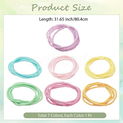 7Pcs 7 Colors Waist Beads NJEW-DJ0001-01-1