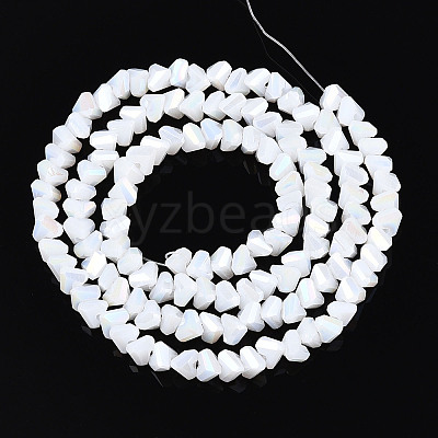 Electroplate Opaque Glass Beads Strands GLAA-N022-4mm-03-1