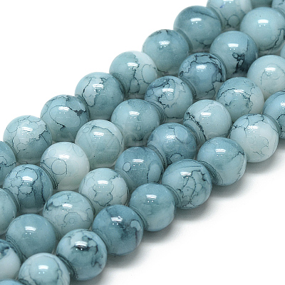 Baking Paint Glass Beads Strands DGLA-S115-6mm-S73-1
