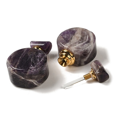 Natural Amethyst Dropper Perfume Bottles DJEW-H010-04G-01-1