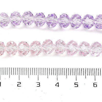 Transparent Painted Glass Beads Strands X1-DGLA-A034-T8mm-A05-1