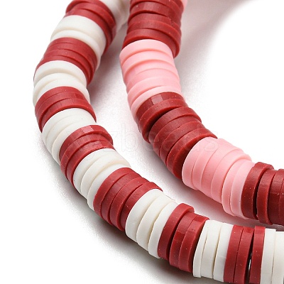 Handmade Polymer Clay Heishi Beads Stretch Bracelets Sets BJEW-JB05902-08-1