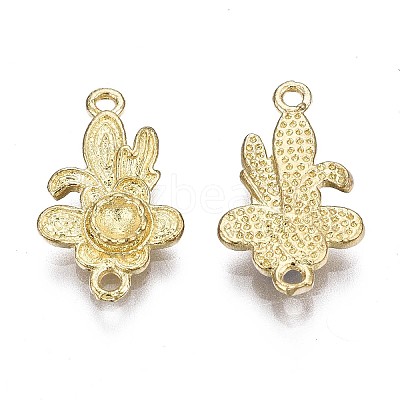 Brass Link Cabochon Settings KK-S349-297-NF-1
