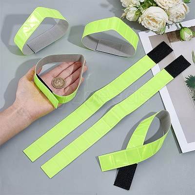 6Pcs PVC Reflective Bands Wristbands for Cycling Running AJEW-GF0013-33B-1