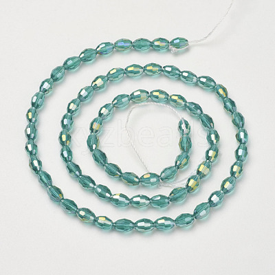 Electroplate Glass Beads Strands GC885Y-2-1