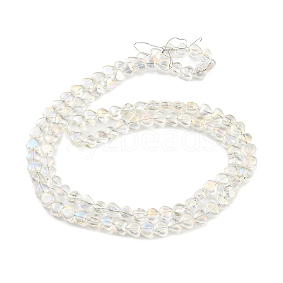AB Color Plated Electroplate Transparent Glass Beads Strands X-EGLA-G037-09A-AB01-1