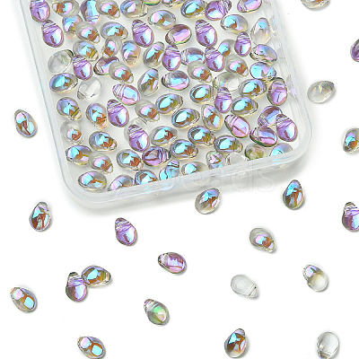 100Pcs Electroplate Glass Beads EGLA-YW0005-27D-1