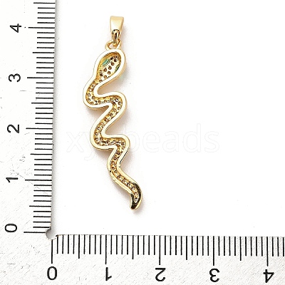 Brass Micro Pave Cubic Zirconia Pendants KK-C108-01C-G-1