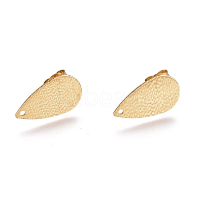 Brass Stud Earrings Findings KK-O123-D-1