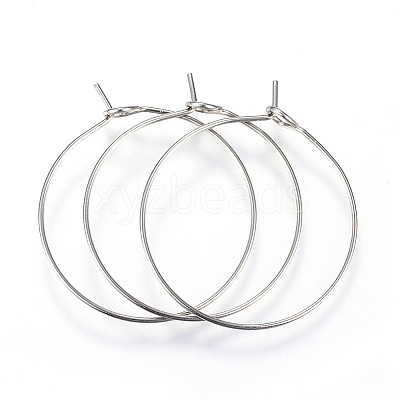 316L Surgical Stainless Steel Hoop Earring Findings STAS-G130-03P-1