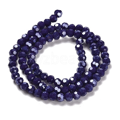 Electroplate Opaque Glass Beads Strands EGLA-A035-P4mm-A09-1