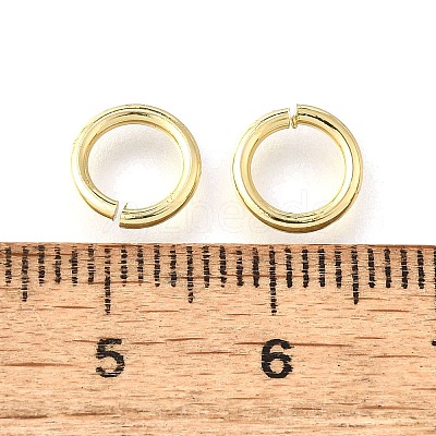 Brass Open Jump Rings KK-V007-004G-04-1