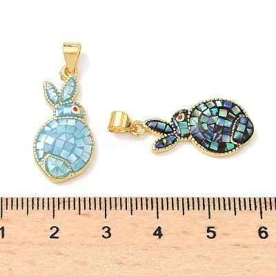 Brass Enamel Pendants KK-H534-06G-1