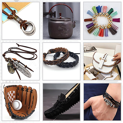 5M Cowhide Leather Cords for DIY Craft WL-GF0001-25B-04-1