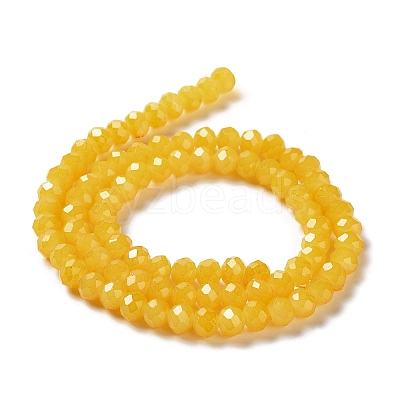 Baking Paint Imitation Jade Glass Bead Strands DGLA-A034-J8MM-A30-1