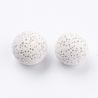 Unwaxed Natural Lava Rock Beads G-I190-16mm-B03-1
