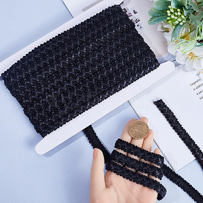 PU Leather with Polyester Ribbon WL-WH0011-01-1