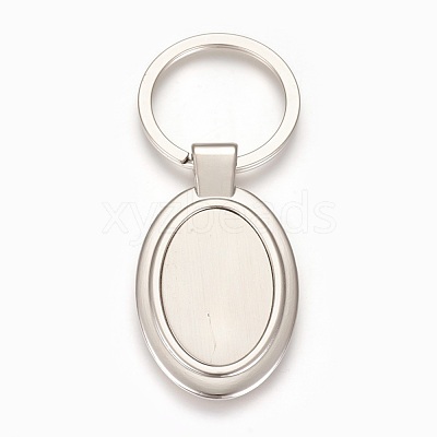 Zinc Alloy Cabochon Settings Keychain KEYC-E028-10P-1