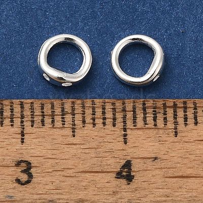 Brass Ring Charm Connectors KK-H502-05S-1