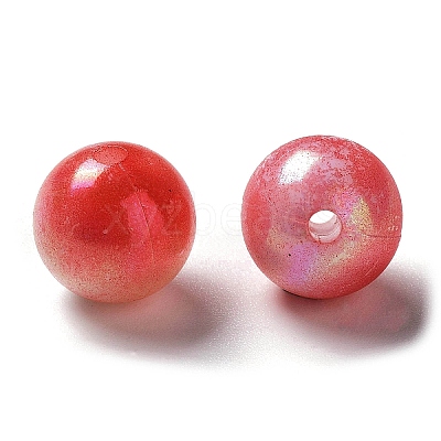 Two Tone Opaque Acrylic Beads SACR-P024-01B-W14-1