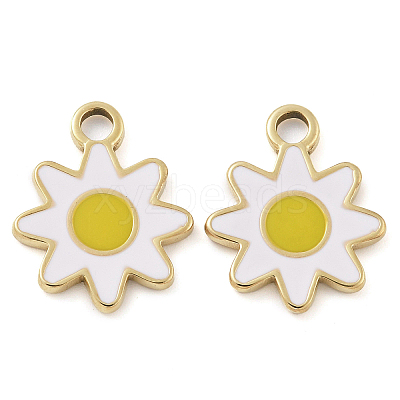 Ion Plating(IP) 304 Stainless Steel Enamel Pendants STAS-U032-03G-1
