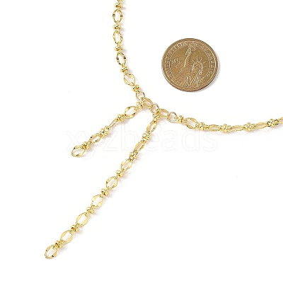 Brass Oval Link Lariat Necklaces for Women NJEW-JN05637-1