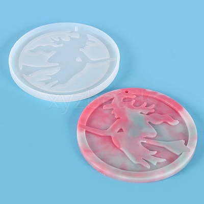 DIY Witch Pendant Silicone Statue Molds DIY-E049-01-1