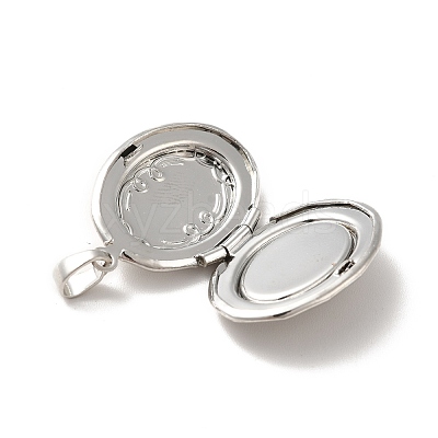 Rack Plating Brass Locket Pendants KK-I688-06P-1