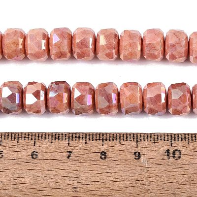 Anti-Tarnish Electroplate Glass Beads Strands GLAA-T025-10mm-11F-1