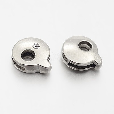 Letter Slider Beads for Watch Band Bracelet Making ALRI-O012-Q-NR-1