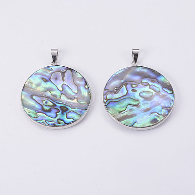 Abalone Shell/Paua Shell Pendants SSHEL-L008-23P-1