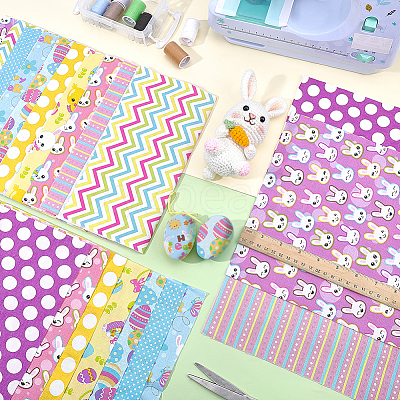 Easter Cotton Fabric DIY-WH0591-404-1
