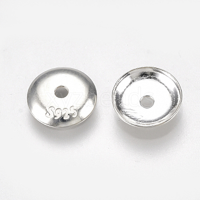 925 Sterling Silver Bead Caps STER-S002-31-7mm-1