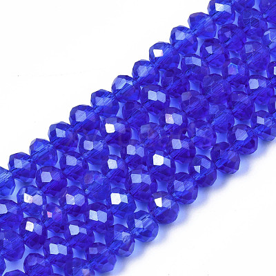Electroplate Glass Beads Strands EGLA-A034-T4mm-B27-1
