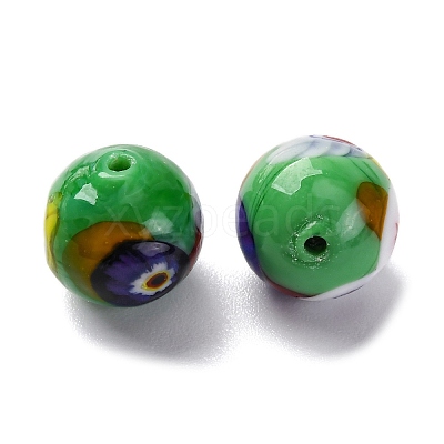 Handmade Millefiori Lampwork Beads LAMP-R003-02B-08-1
