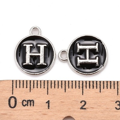 Platinum Plated Alloy Charms ENAM-S118-02H-P-1